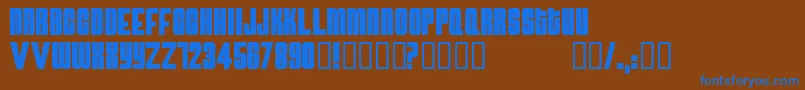 Atomicbomb Font – Blue Fonts on Brown Background