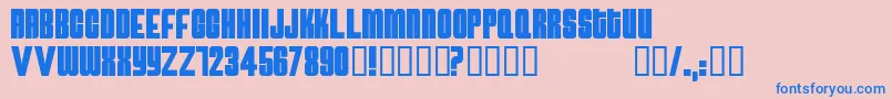 Atomicbomb Font – Blue Fonts on Pink Background