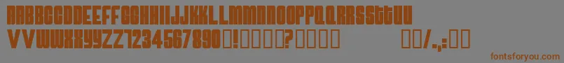 Atomicbomb-Schriftart – Braune Schriften auf grauem Hintergrund