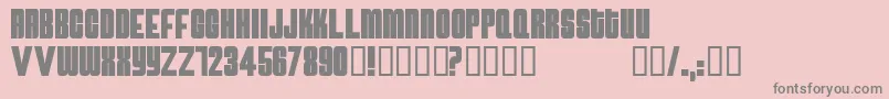 Atomicbomb Font – Gray Fonts on Pink Background