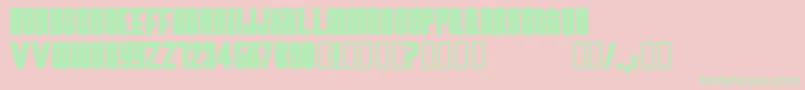 Atomicbomb Font – Green Fonts on Pink Background