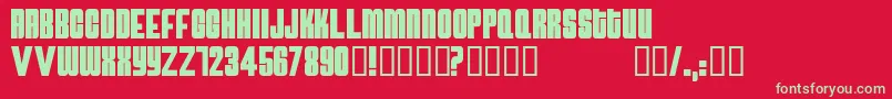 Atomicbomb Font – Green Fonts on Red Background