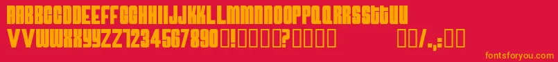 Atomicbomb Font – Orange Fonts on Red Background