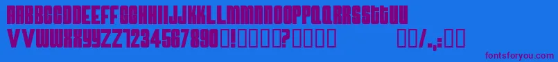 Atomicbomb Font – Purple Fonts on Blue Background