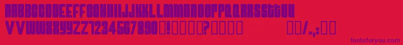 Atomicbomb Font – Purple Fonts on Red Background