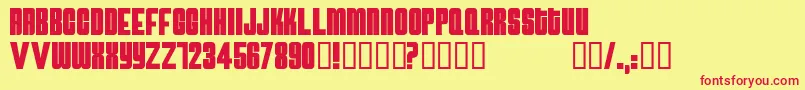 Atomicbomb Font – Red Fonts on Yellow Background