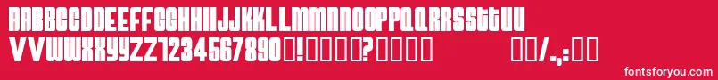 Atomicbomb Font – White Fonts on Red Background