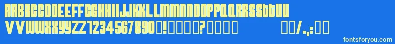 Atomicbomb Font – Yellow Fonts on Blue Background