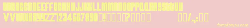 Atomicbomb Font – Yellow Fonts on Pink Background