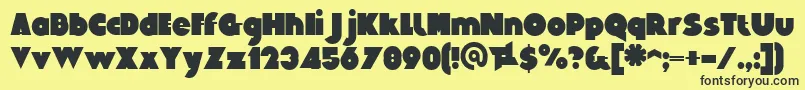 Czcionka Eygptian – czarne czcionki na żółtym tle