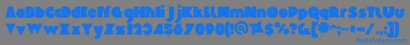 Eygptian Font – Blue Fonts on Gray Background