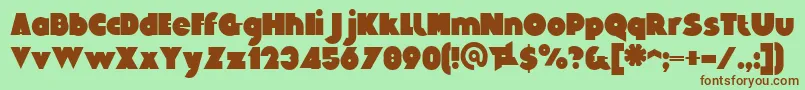 Eygptian Font – Brown Fonts on Green Background