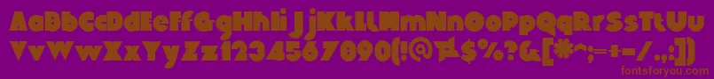 Eygptian Font – Brown Fonts on Purple Background