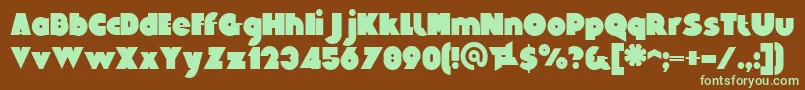 Eygptian Font – Green Fonts on Brown Background