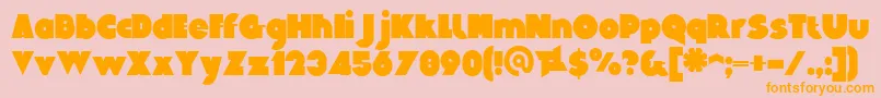 Eygptian Font – Orange Fonts on Pink Background