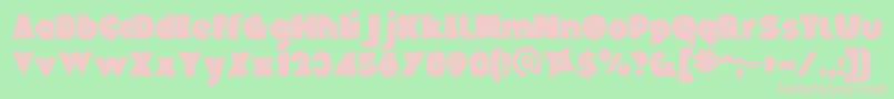 Eygptian Font – Pink Fonts on Green Background