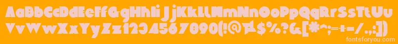 Eygptian Font – Pink Fonts on Orange Background