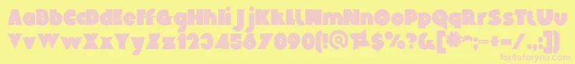 Eygptian Font – Pink Fonts on Yellow Background