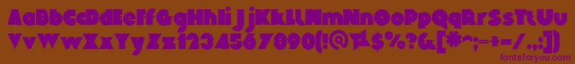 Eygptian-fontti – violetit fontit ruskealla taustalla
