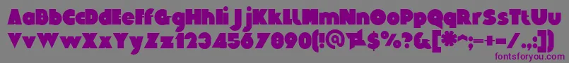 Eygptian Font – Purple Fonts on Gray Background