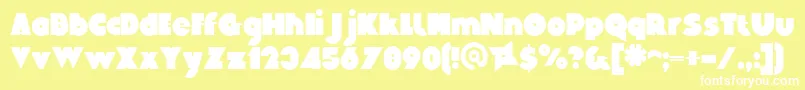 Eygptian Font – White Fonts on Yellow Background