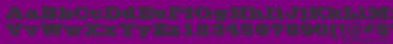 Police Vinet – polices noires sur fond violet