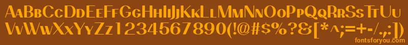 fuente PassionsanspdbkBoldsmallca – Fuentes Naranjas Sobre Fondo Marrón