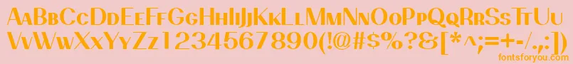 PassionsanspdbkBoldsmallca Font – Orange Fonts on Pink Background