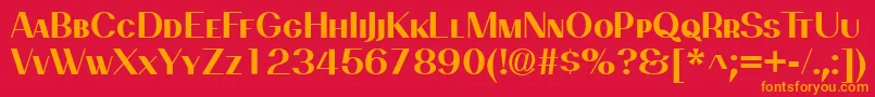 PassionsanspdbkBoldsmallca Font – Orange Fonts on Red Background
