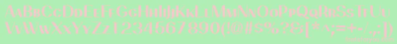 PassionsanspdbkBoldsmallca Font – Pink Fonts on Green Background