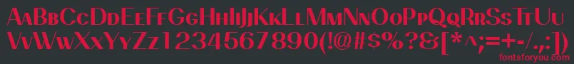 PassionsanspdbkBoldsmallca Font – Red Fonts on Black Background