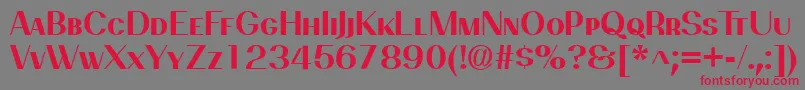 PassionsanspdbkBoldsmallca Font – Red Fonts on Gray Background