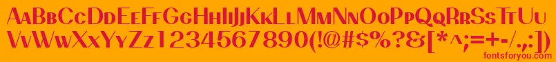 PassionsanspdbkBoldsmallca Font – Red Fonts on Orange Background