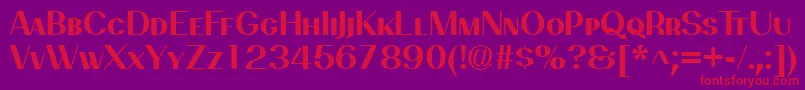 PassionsanspdbkBoldsmallca Font – Red Fonts on Purple Background