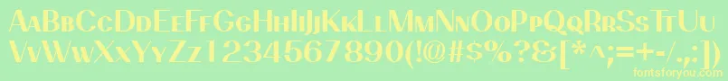 Police PassionsanspdbkBoldsmallca – polices jaunes sur fond vert