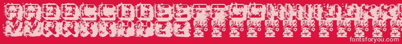 PkLsd Font – Pink Fonts on Red Background