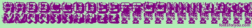 PkLsd Font – Purple Fonts on Green Background