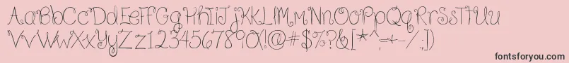 BecauseIAmHappyRegular Font – Black Fonts on Pink Background