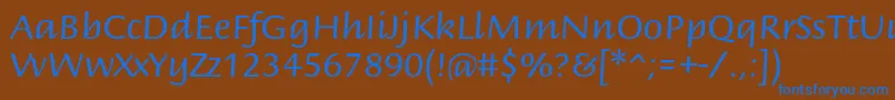 BriemscriptstdRegular Font – Blue Fonts on Brown Background