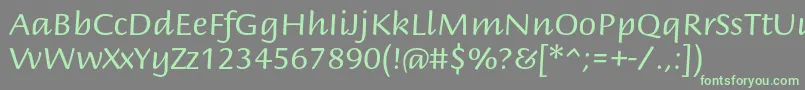 BriemscriptstdRegular-fontti – vihreät fontit harmaalla taustalla