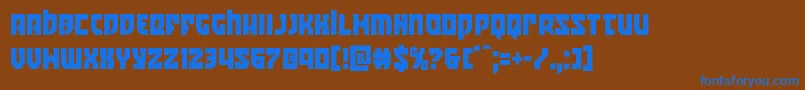 Шрифт Crazyivancond – синие шрифты на коричневом фоне