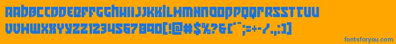 Crazyivancond Font – Blue Fonts on Orange Background
