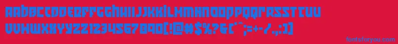 Crazyivancond Font – Blue Fonts on Red Background