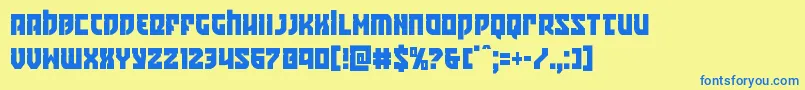 Crazyivancond Font – Blue Fonts on Yellow Background