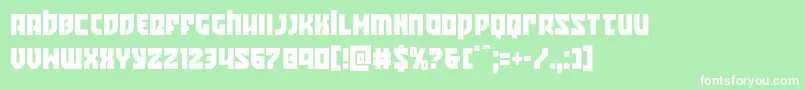 Crazyivancond Font – White Fonts on Green Background