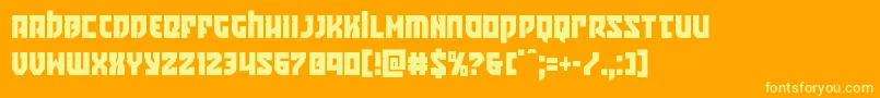 Crazyivancond Font – Yellow Fonts on Orange Background