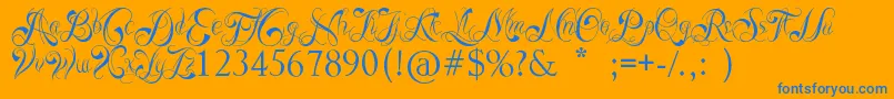 ReadyBlack Font – Blue Fonts on Orange Background