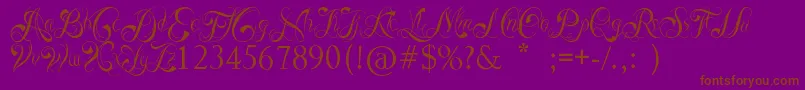 Шрифт ReadyBlack – коричневые шрифты на фиолетовом фоне