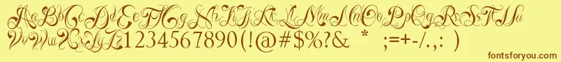 ReadyBlack Font – Brown Fonts on Yellow Background