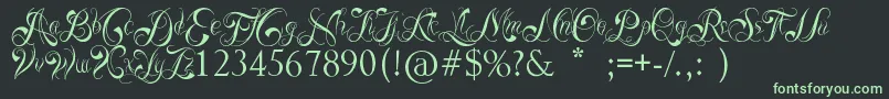 ReadyBlack Font – Green Fonts on Black Background